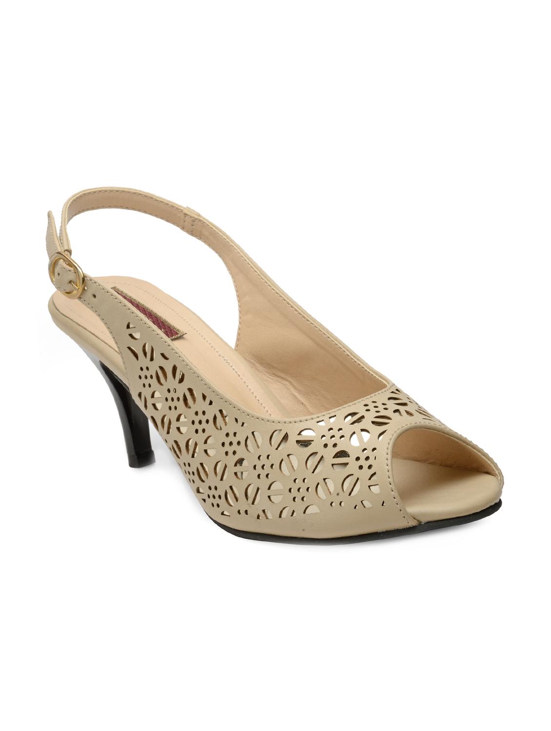 beige faux leather back strap sandals - 15082455 - Zoom Image - 1