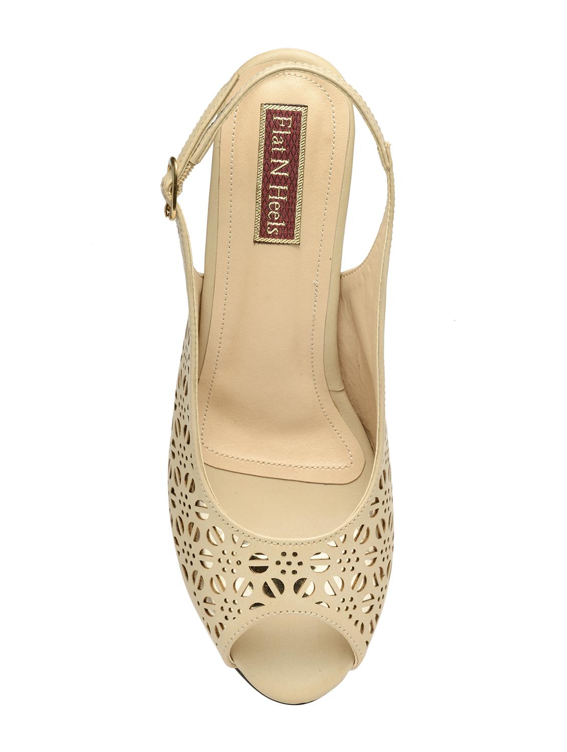 beige faux leather back strap sandals - 15082455 - Zoom Image - 4