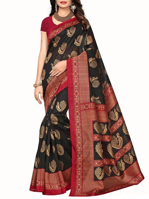 black art silk bhagalpuri saree with blouse - 15083074 - Very Small Image - 1