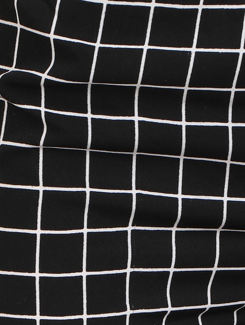 black checkered crepe palazzo - 15083531 - Zoom Image - 5