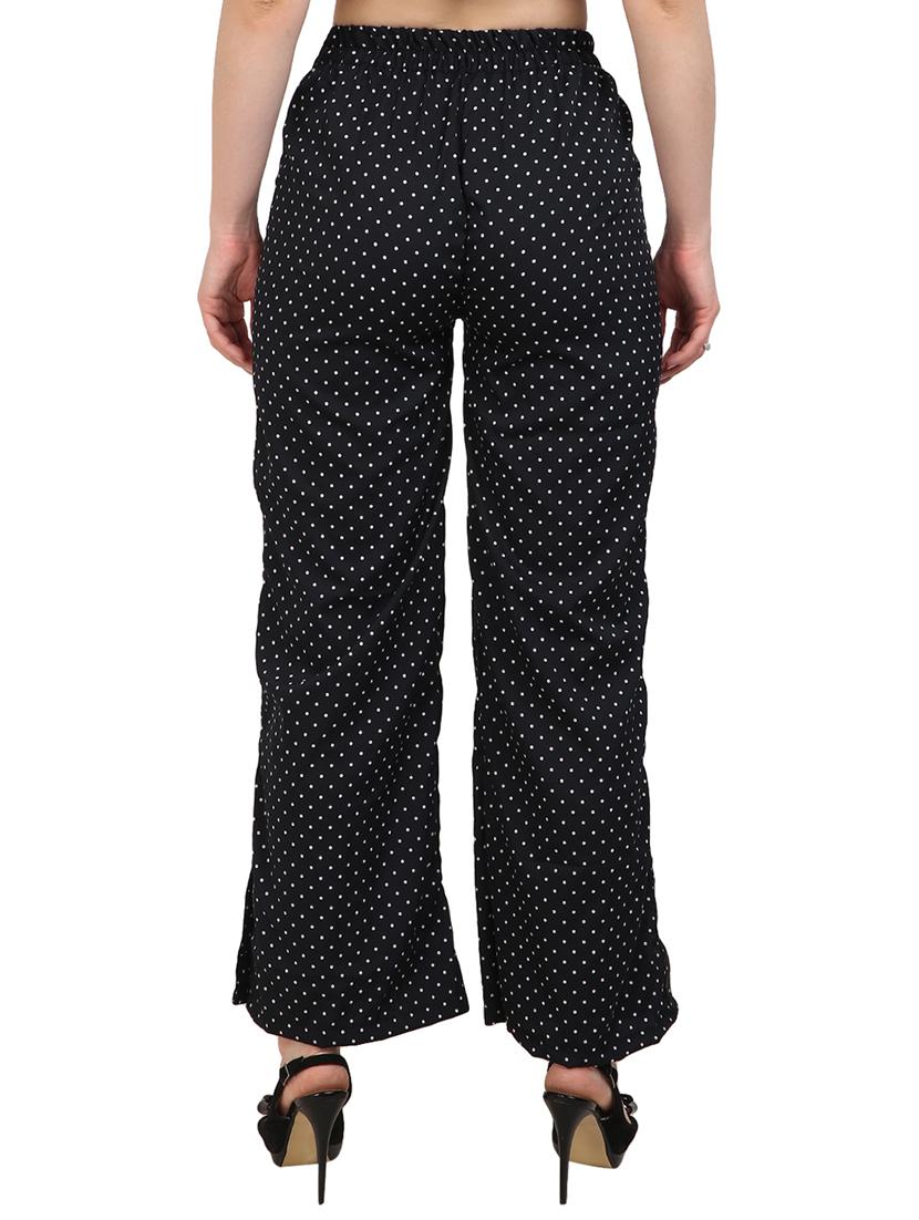 black printed crepe palazzo - 15083535 - Zoom Image - 3
