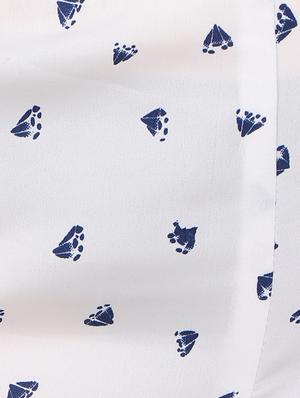 white printed crepe palazzo - 15083547 - Standard Image - 5