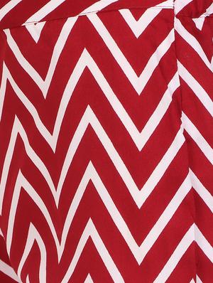 red printed crepe palazzo - 15083555 - Standard Image - 5