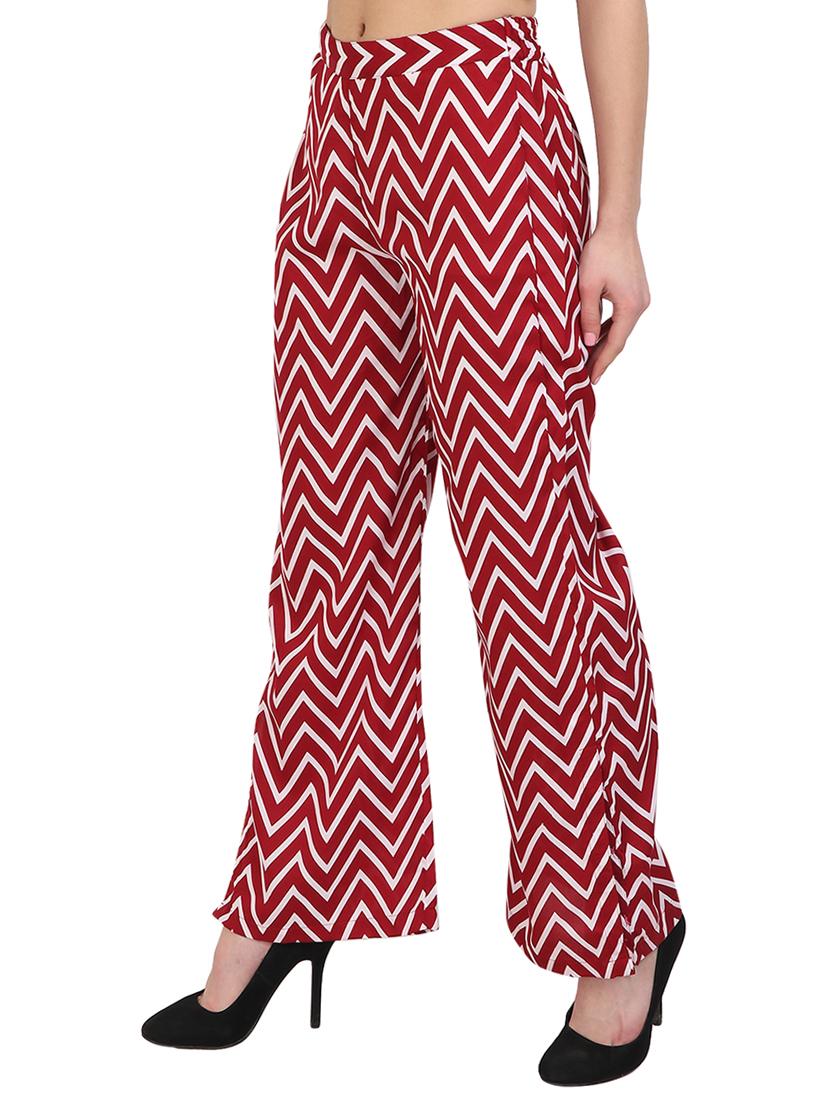 red printed crepe palazzo - 15083555 - Zoom Image - 2