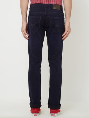 navy blue cotton plain jeans - 15084253 - Standard Image - 3