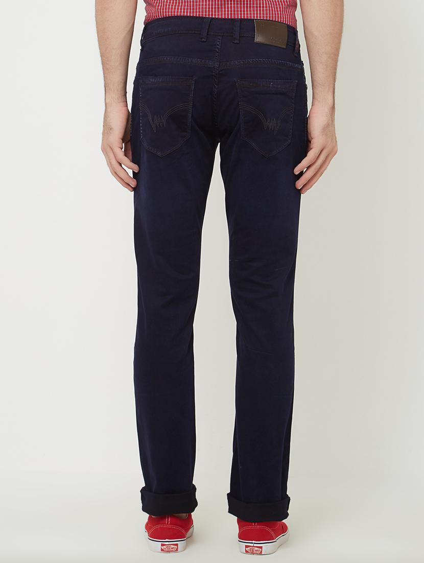 navy blue cotton plain jeans - 15084253 - Zoom Image - 3