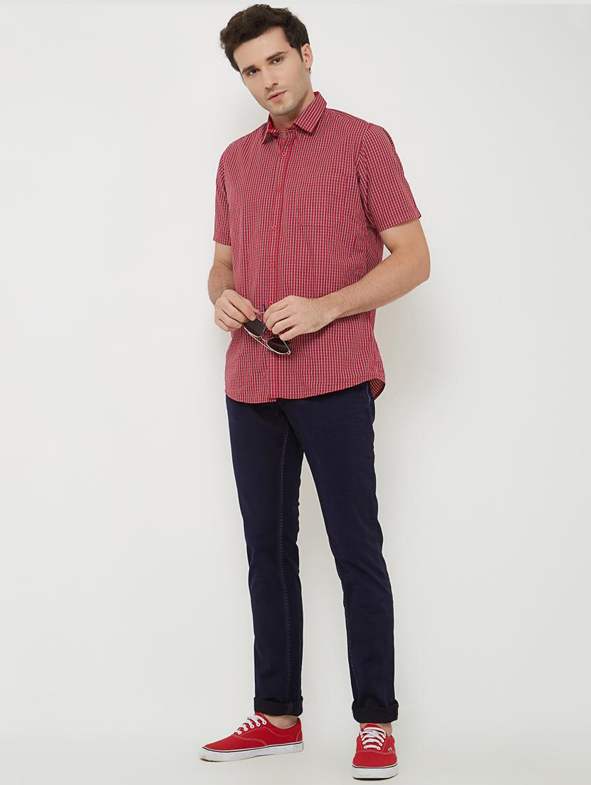 navy blue cotton plain jeans - 15084253 - Zoom Image - 4