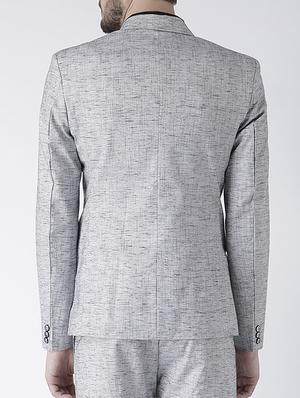 grey polyester casual blazer - 15084371 - Standard Image - 3