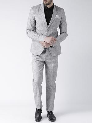 grey polyester casual blazer - 15084371 - Standard Image - 4