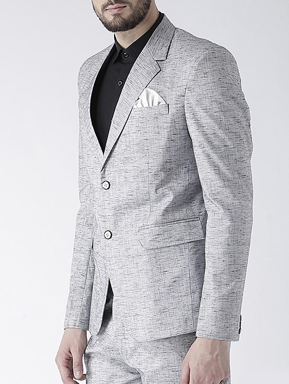 grey polyester casual blazer - 15084371 - Zoom Image - 2