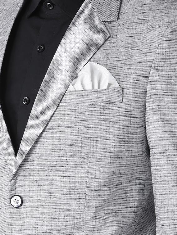 grey polyester casual blazer - 15084371 - Zoom Image - 5