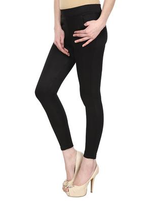 black solid jeggings - 15085213 - Standard Image - 2