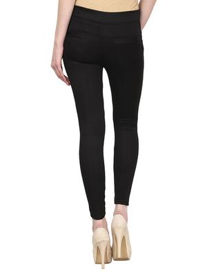 black solid jeggings - 15085213 - Standard Image - 3