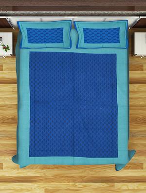100% cotton jaipuri king size double bedsheet 2 pillow covers - 15085435 - Standard Image - 2