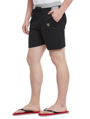 black cotton blend shorts - 15085510 - Standard Image - 2