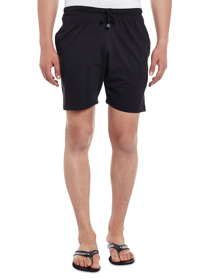 black cotton blend shorts - 15085516 - Zoom Image - 1
