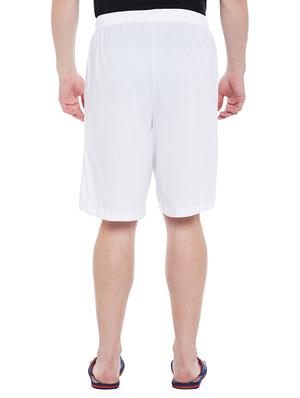 white cotton blend shorts - 15085527 - Standard Image - 3