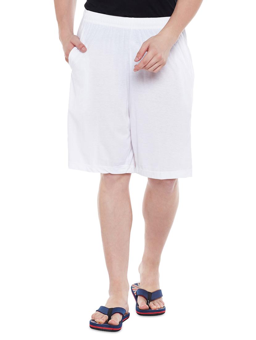 white cotton blend shorts - 15085527 - Zoom Image - 1