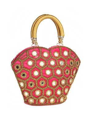 pink cotton polyester blend handbag - 15085992 - Standard Image - 4