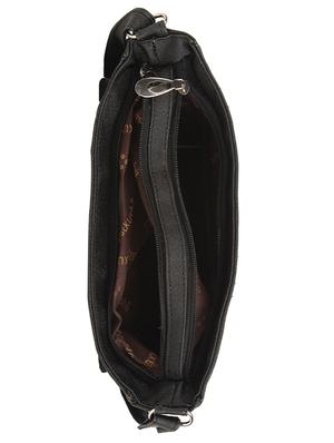 black leatherette regular sling bag - 15086003 - Standard Image - 3