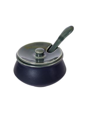 ceramic hand crafted chutney bowl set with base tray (set of 3) - 15086667 - Standard Image - 2