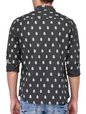 grey cotton casual shirt - 15087195 - Standard Image - 3