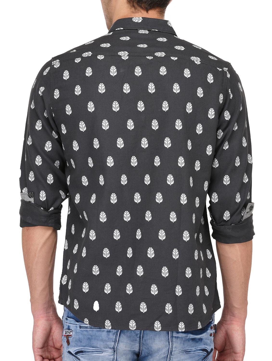 grey cotton casual shirt - 15087195 - Zoom Image - 3