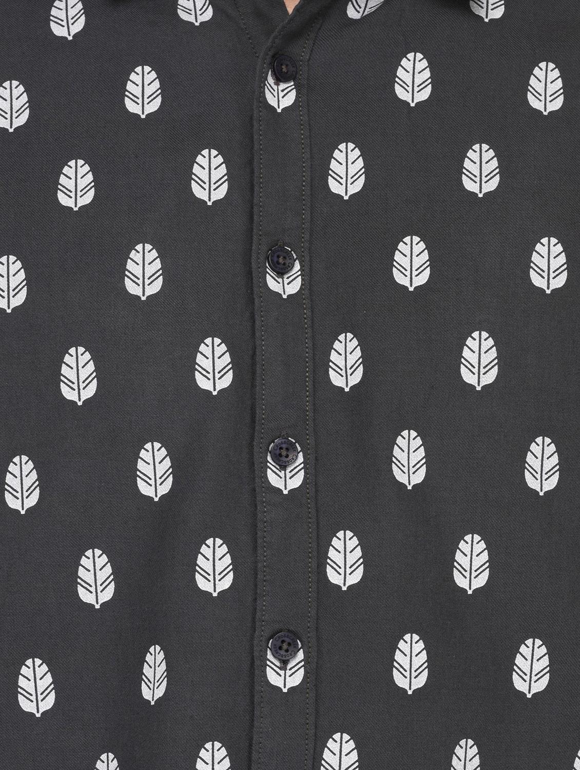 grey cotton casual shirt - 15087195 - Zoom Image - 4