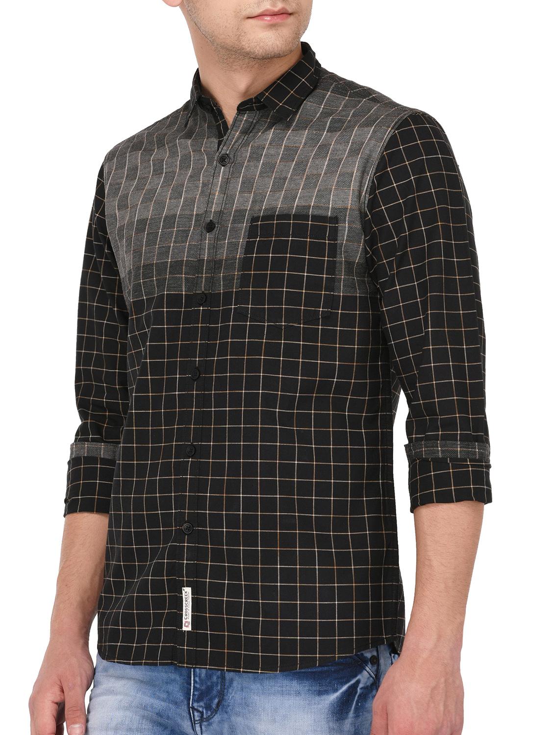 black cotton casual shirt - 15087197 - Zoom Image - 2