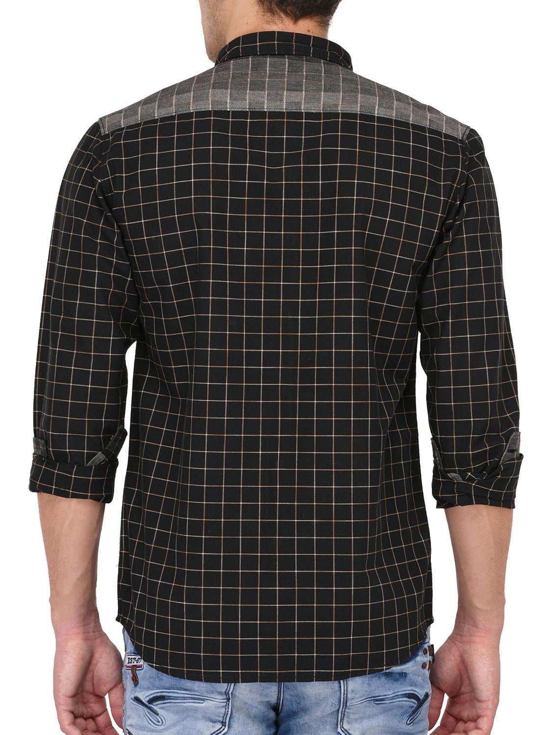 black cotton casual shirt - 15087197 - Zoom Image - 3