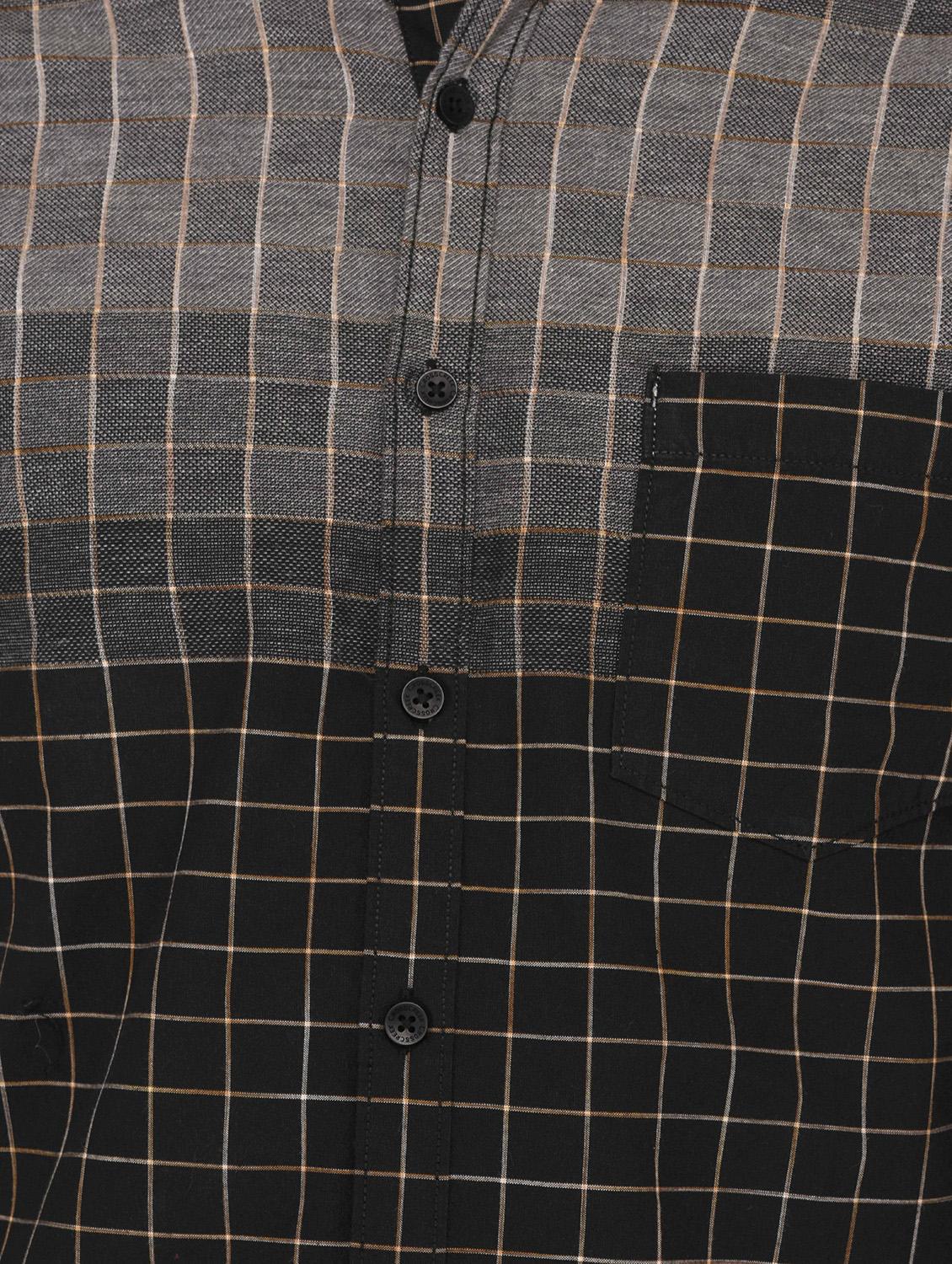 black cotton casual shirt - 15087197 - Zoom Image - 4