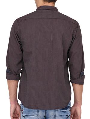 maroon cotton casual shirt - 15087205 - Standard Image - 3