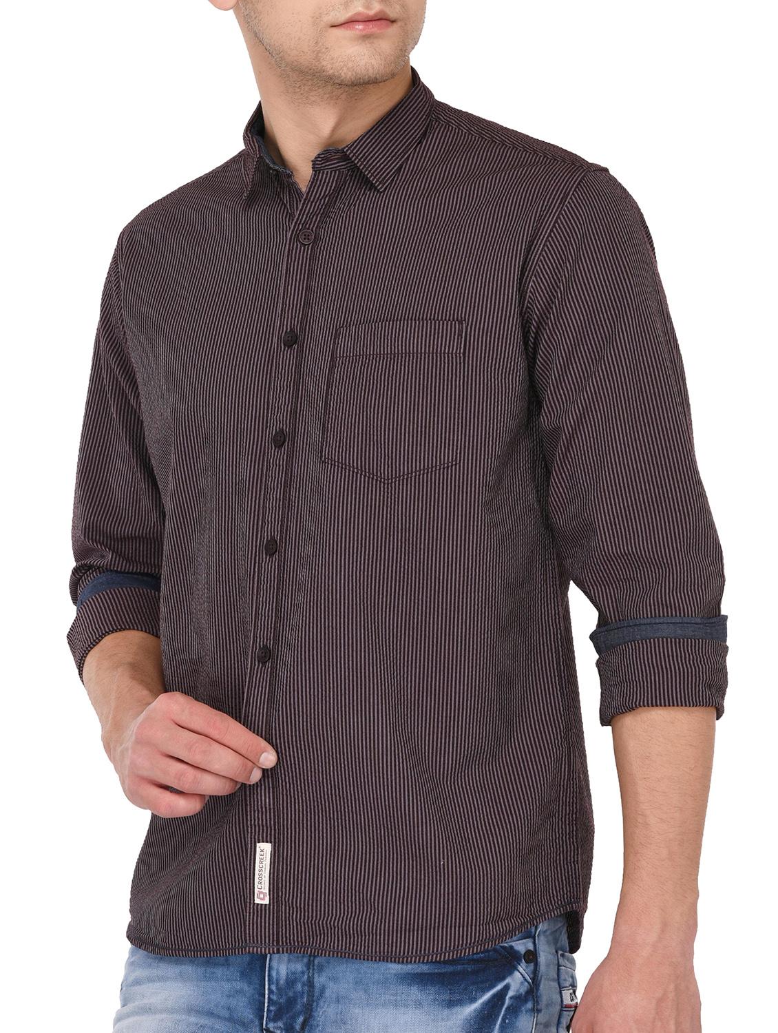 maroon cotton casual shirt - 15087205 - Zoom Image - 2
