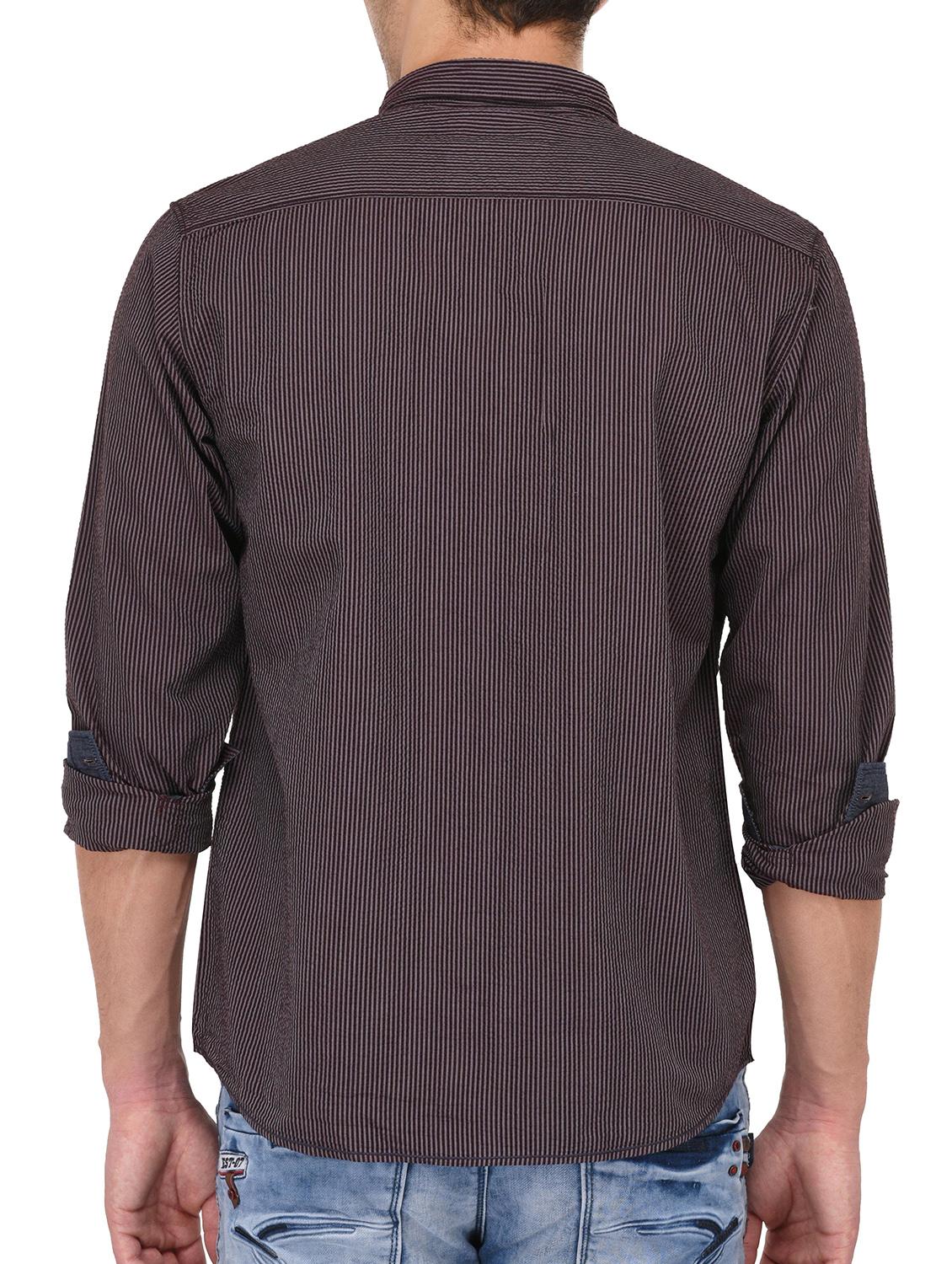 maroon cotton casual shirt - 15087205 - Zoom Image - 3
