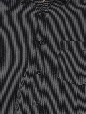 black cotton casual shirt - 15087207 - Standard Image - 4