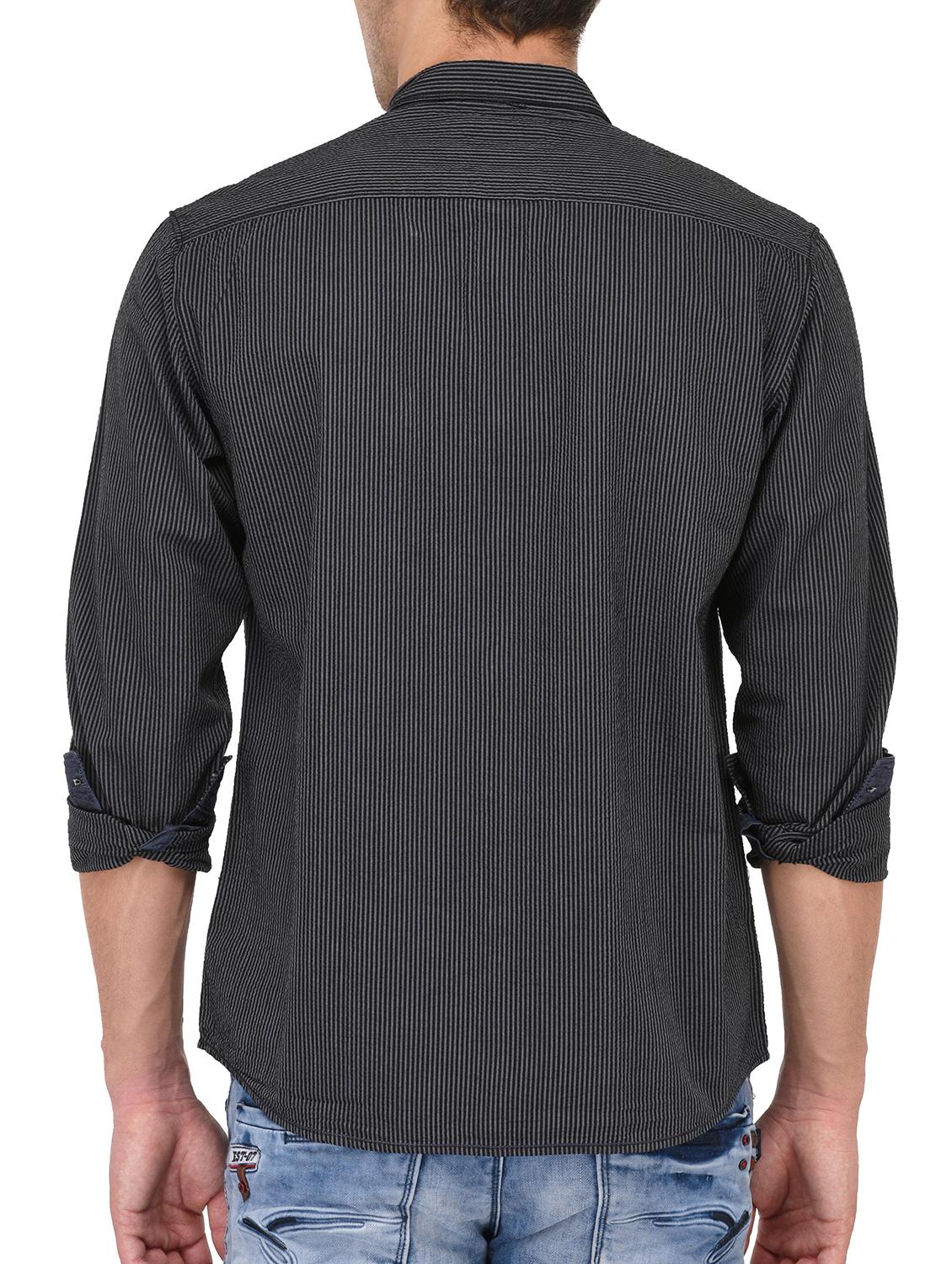 black cotton casual shirt - 15087207 - Zoom Image - 3