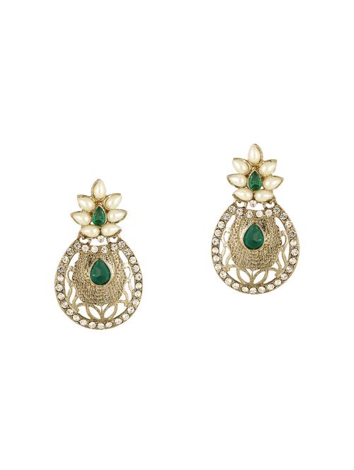 green copper studs earring - 15087413 - Standard Image - 1