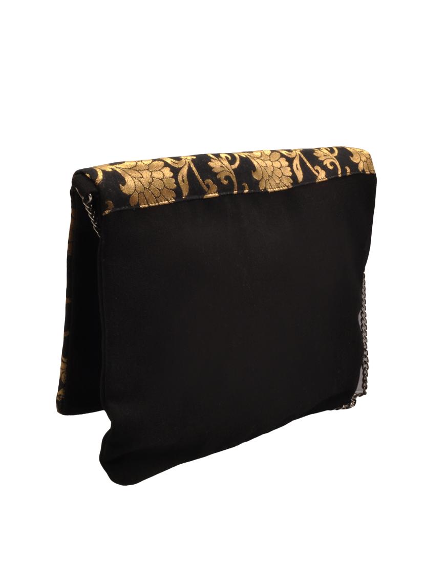gold canvas regular clutch - 15090576 - Zoom Image - 2