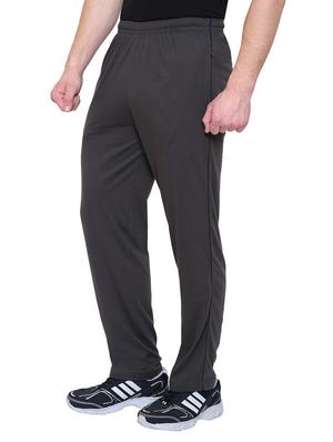 grey cotton full length track pant - 15091522 - Standard Image - 2