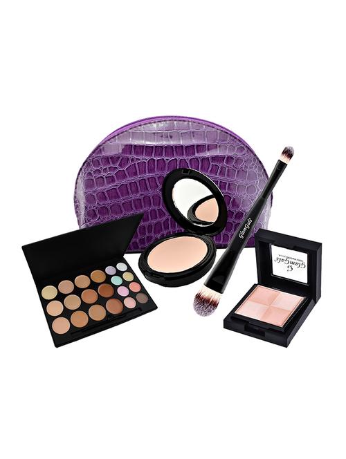 glamgals hollywood-u.s.a face makeup advanced combo set (pack of 4) with free pouch - 15092263 - Standard Image - 1