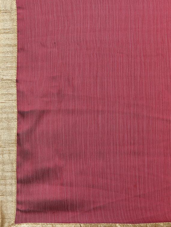 striped half and half saree with blouse - 15093288 - Zoom Image - 4