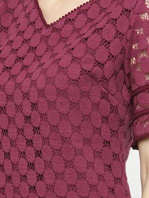 v-neck laced top - 15093439 - Standard Image - 5