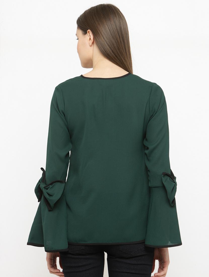 bell sleeved bow detail top - 15093452 - Zoom Image - 3