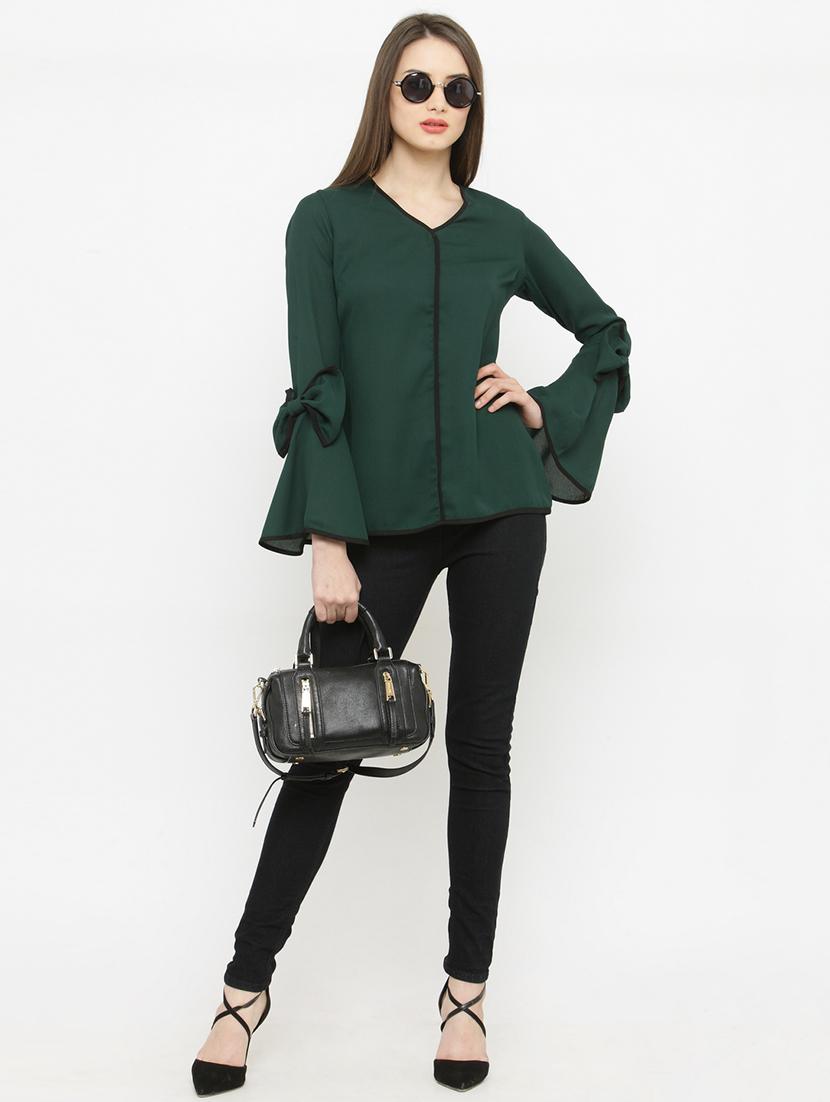 bell sleeved bow detail top - 15093452 - Zoom Image - 4