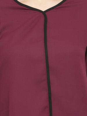 bow detail contrast bind top - 15093453 - Standard Image - 5