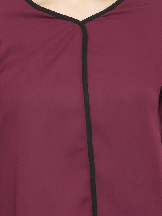 bow detail contrast bind top - 15093453 - Zoom Image - 5