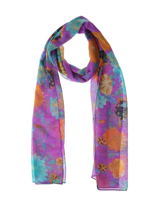 purple polyester scarf - 15093820 - Standard Image - 1