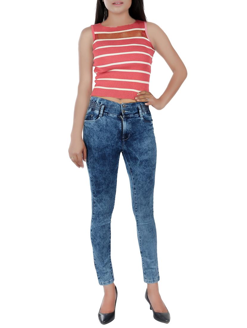 blue acid wash denim jeans - 15093830 - Zoom Image - 4