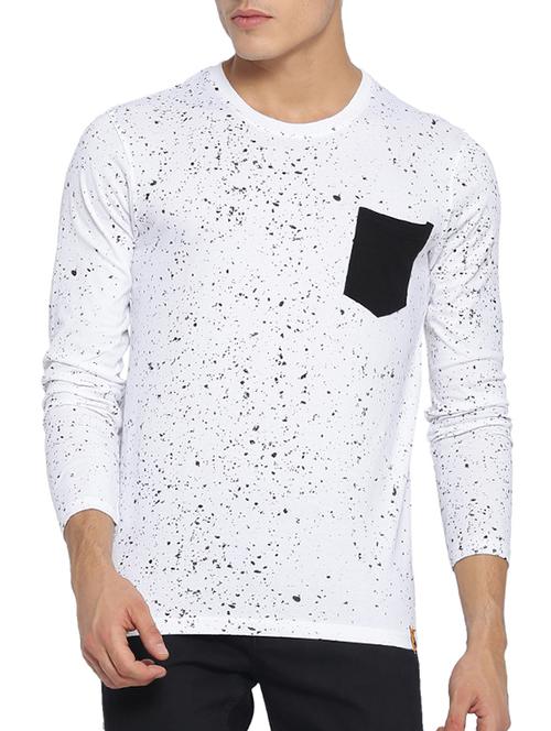 white cotton pocket t-shirt - 15095473 - Standard Image - 1