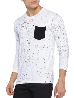 white cotton pocket t-shirt - 15095473 - Standard Image - 2